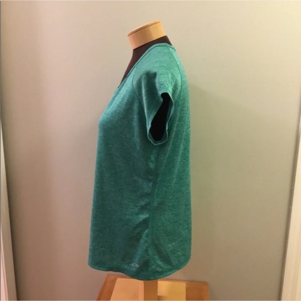 Champion Duodry short sleeve athletic tee Womans size XL green & gray - Picture 7 of 16